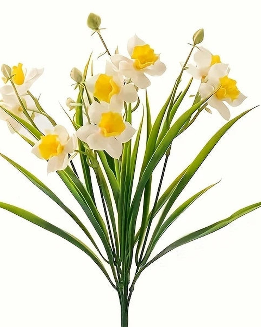White and yellow colorway, close detail of the flowers.