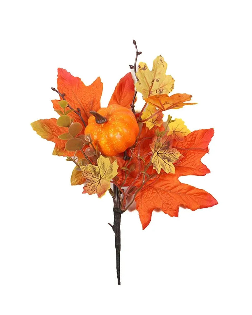 Artificial fall pick, maple, pumpkin and yellow leaves