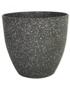 Charcoal, stone effect plant pot, empty