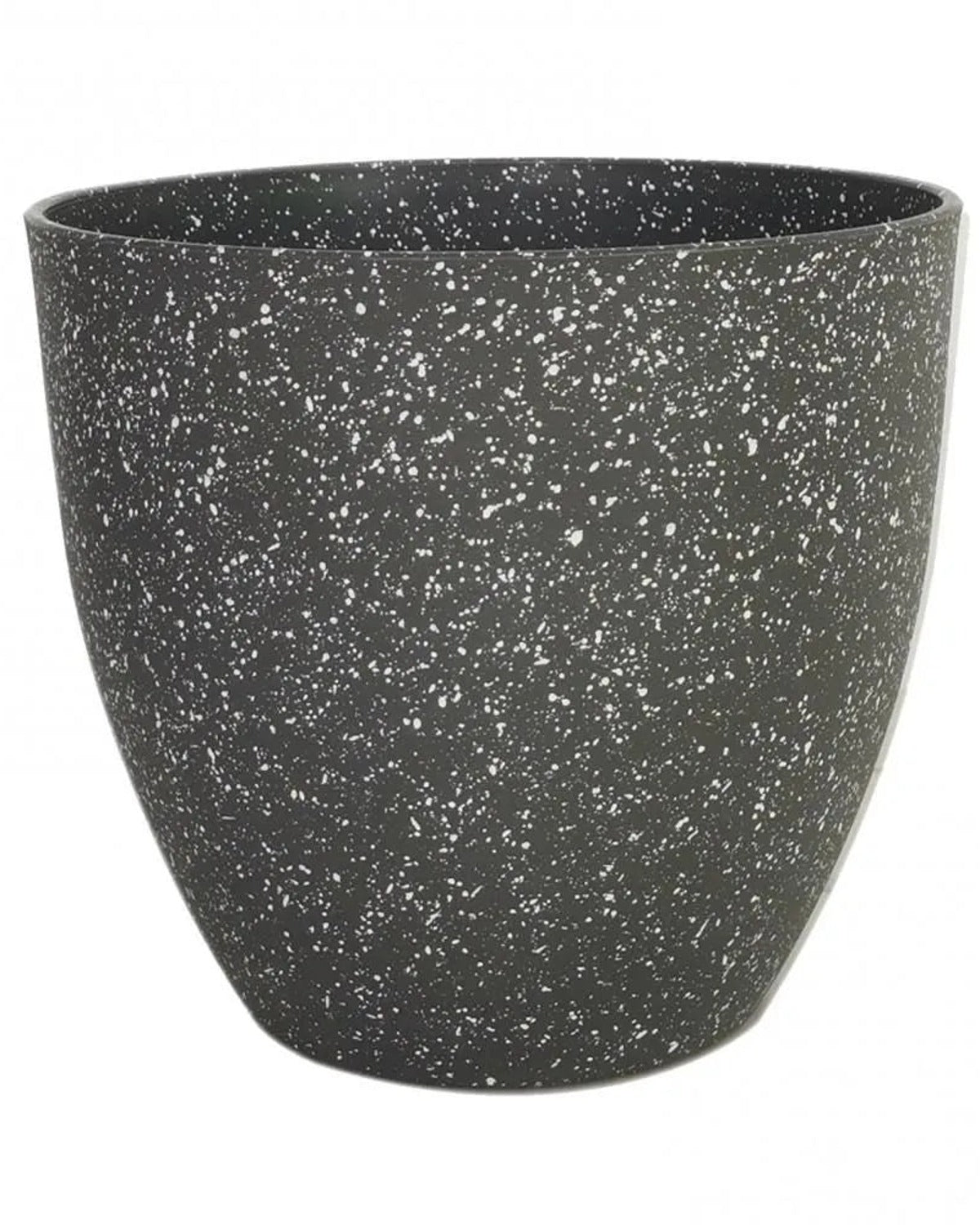 Charcoal, stone effect plant pot, empty