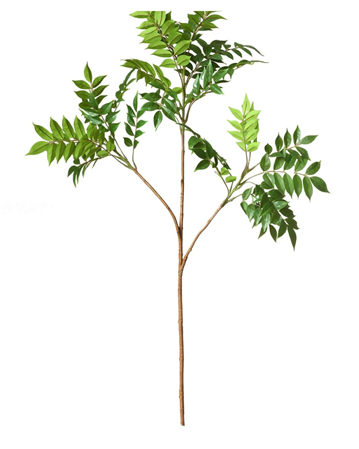 Feather leaf, 3 stems, 47.2 in, artificial tree branch