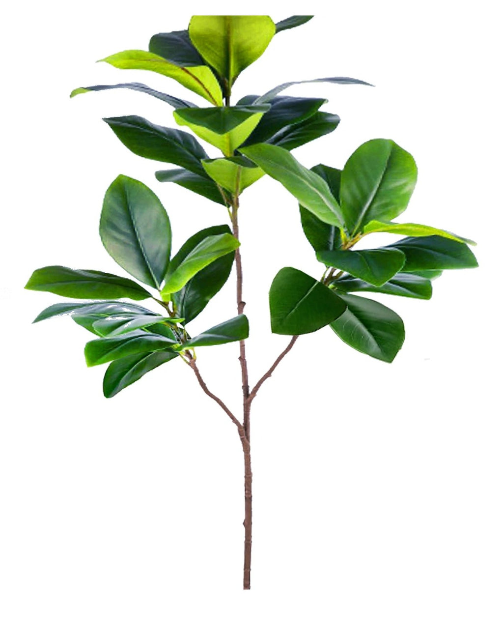 Glossy oval leaf, 3 stems, 53.1 in, artificial tree branch