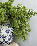 The same arrangement closer, showing the soft needle tufts along the twigs; each order is one branch, and no vase is included