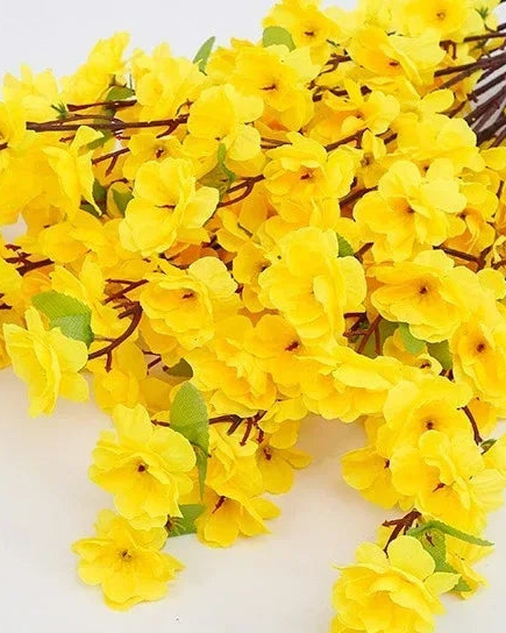 Yellow peach blossom, close view of the flower color
