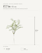 Size guide: artificial rosemary sprays at 17.7 in, six sprays